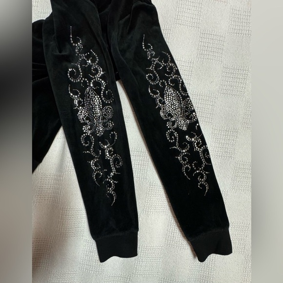 BCBGMaxAzria Y2K Black Rhinestone Bomber Jacket - Picture 8 of 15